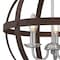 Westinghouse Chandelier 40W 3Lght Stella Mira Walnut, Brushed Nickel Accents 6116000 - alternate 5